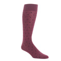 Dapper Classics Burgundy with Navy Dots Fine Merino Wool Sock Linked Toe