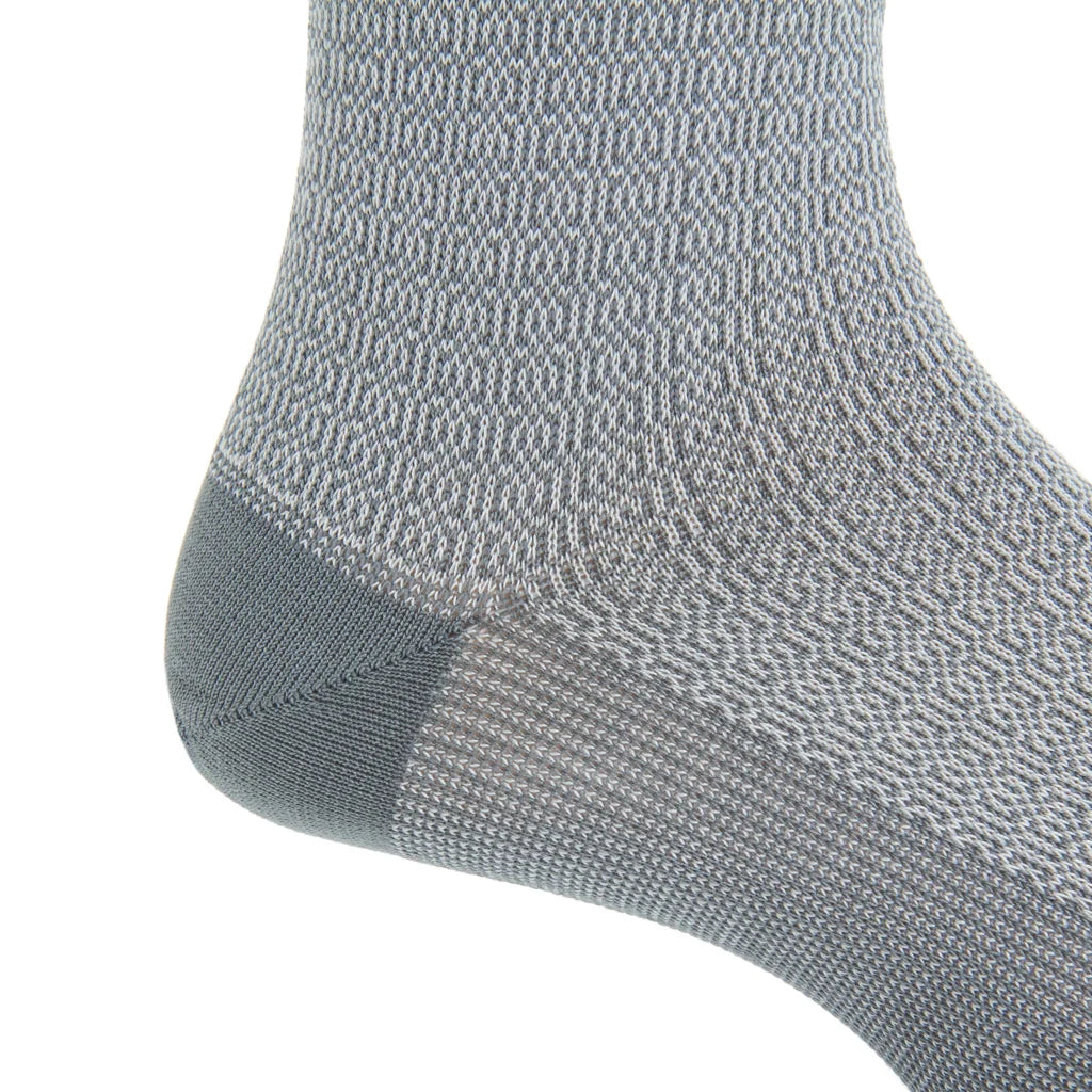 Dapper Classics Steel and Ash Chain Link Cotton Socks with Linked Toe