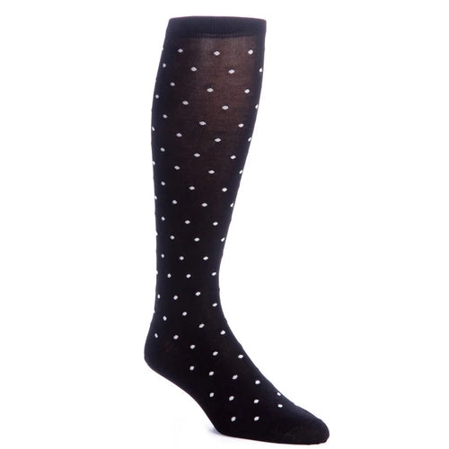 Dapper Classics Black with Ash Dot Cotton Socks