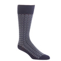 Dapper Classics Classic Navy with Ash and Sky-Blue Circle and Dot Cotton Sock Linked Toe