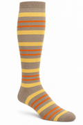 Dapper Classics Fine Hosiery in Merino Wool colored in Taupe with Double Stripe OTC