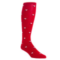 Dapper Classics Red with Cream Heart and Navy Arrow Cotton Sock Linked Toe